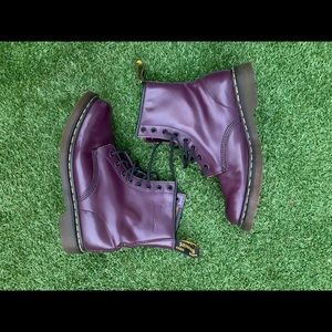 Vintage Dr marten purple leather 1460w boots sz 10